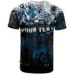 Step Into Horror Domain Blues Football T Shirt Halloween Horror Movie Characters - Aussie Hoodie