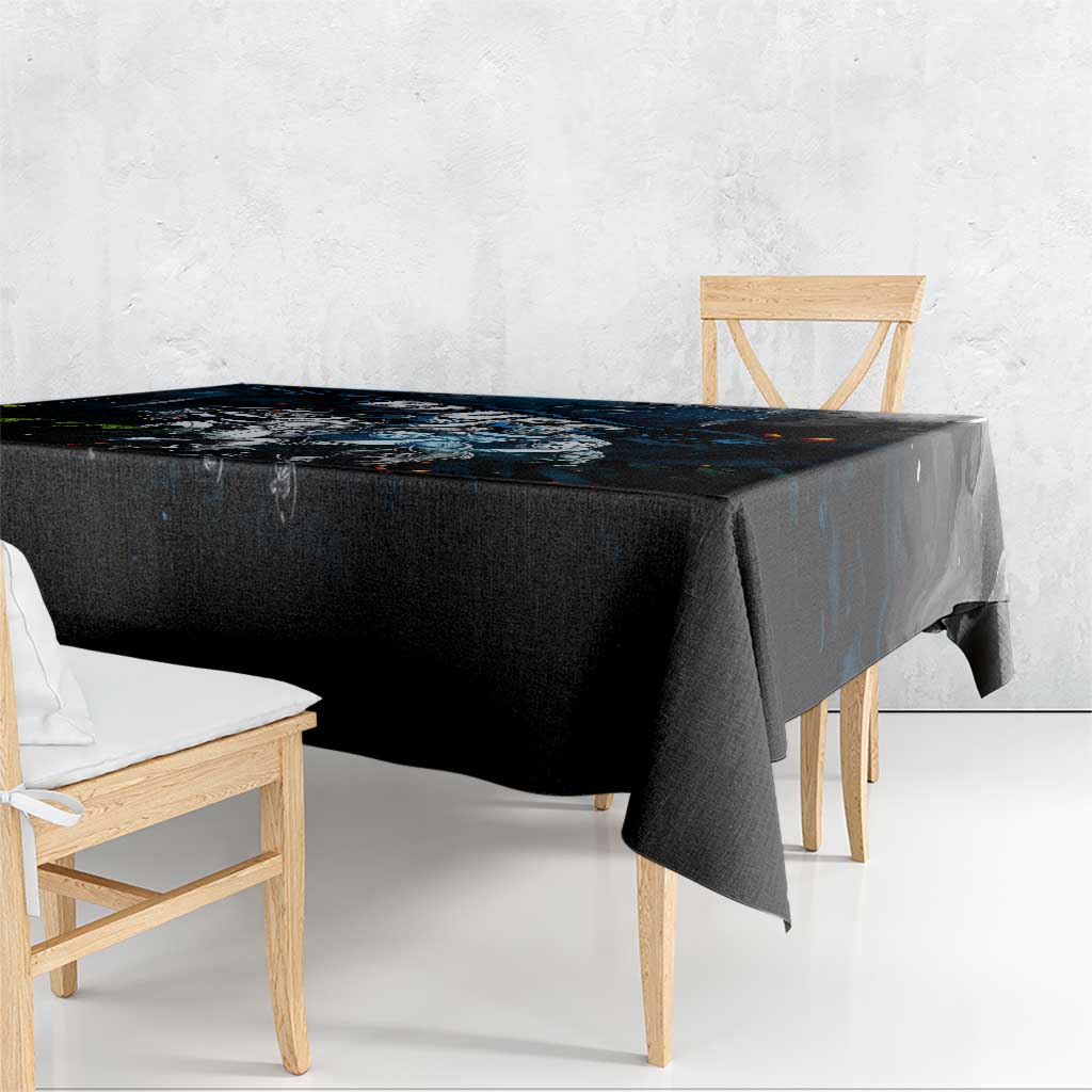 Step Into Horror Domain Blues Football Tablecloth Halloween Horror Movie Characters - Aussie Hoodie