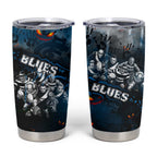 Step Into Horror Domain Blues Football Tumbler Cup Halloween Horror Movie Characters - Aussie Hoodie