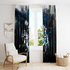 Step Into Horror Domain Blues Football Window Curtain Halloween Horror Movie Characters - Aussie Hoodie