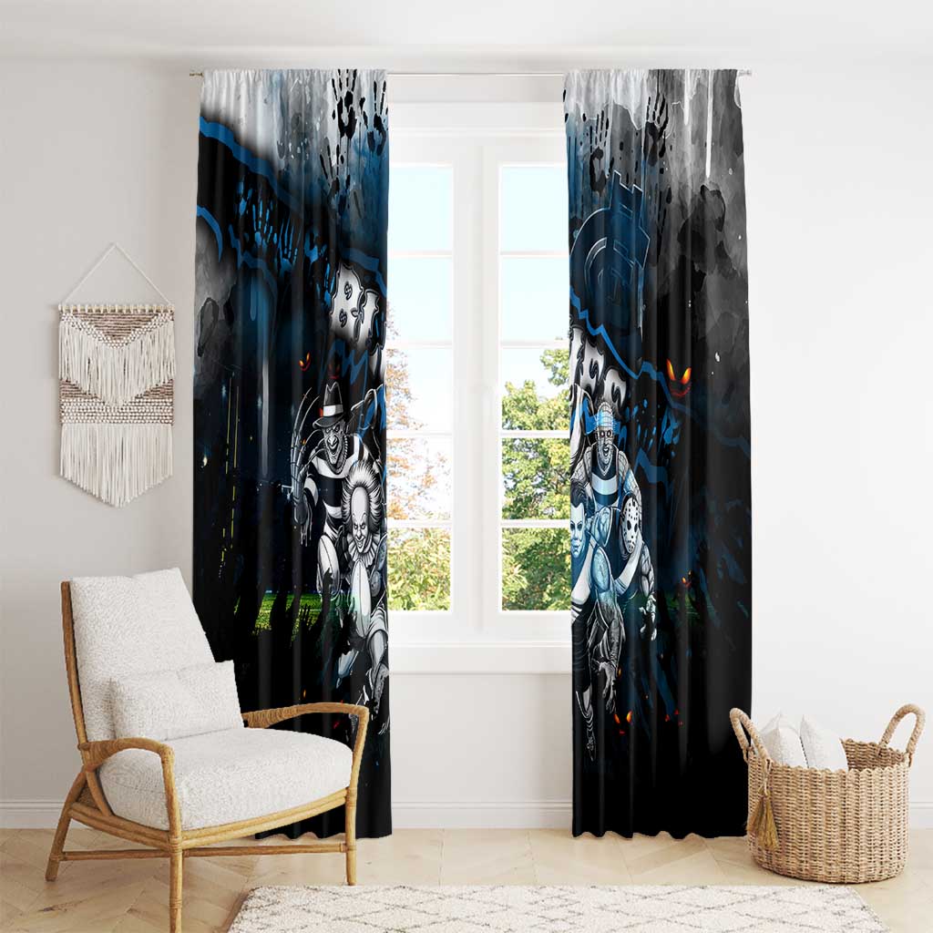 Step Into Horror Domain Blues Football Window Curtain Halloween Horror Movie Characters - Aussie Hoodie