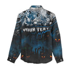 Step Into Horror Domain Blues Football Women Casual Shirt Halloween Horror Movie Characters - Aussie Hoodie