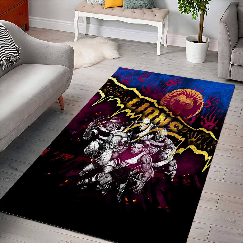 Step Into Horror Domain Lions Football Area Rug Halloween Horror Movie Characters - Aussie Hoodie