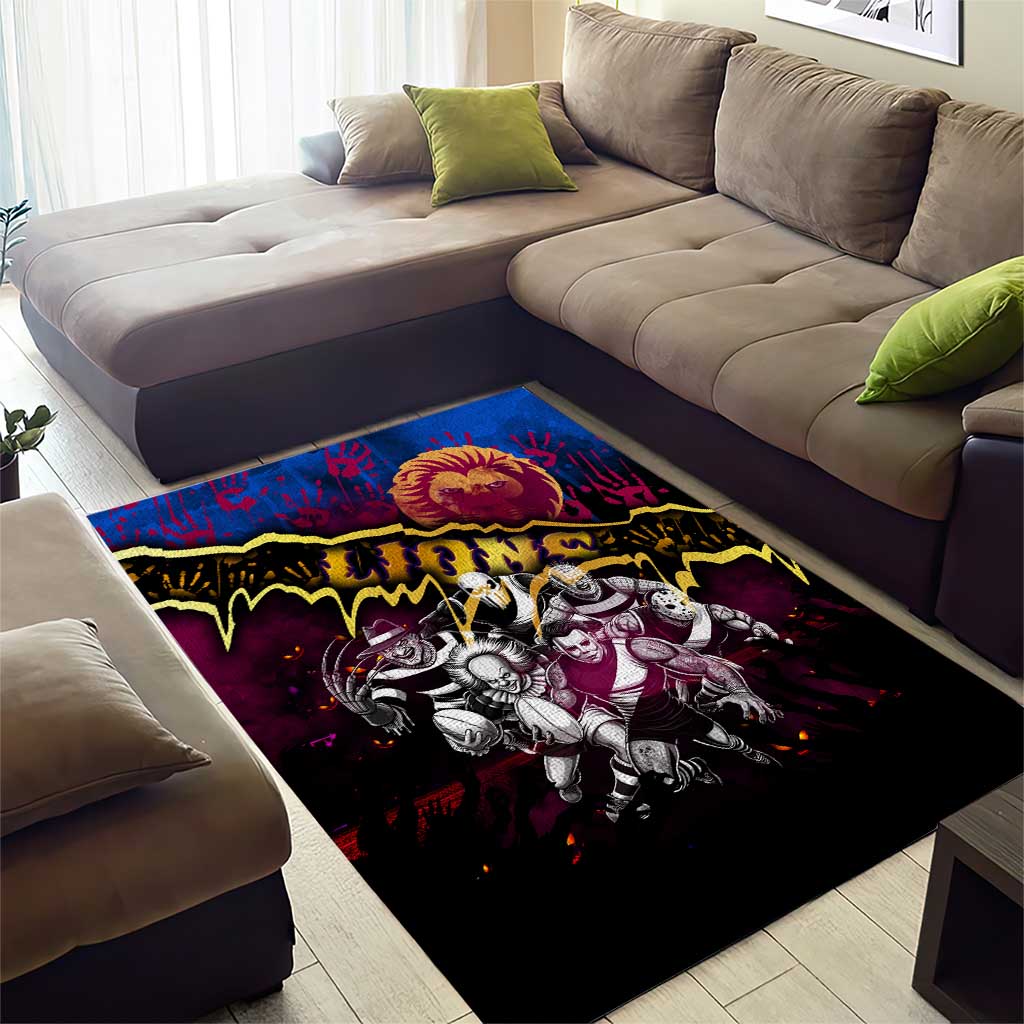 Step Into Horror Domain Lions Football Area Rug Halloween Horror Movie Characters - Aussie Hoodie
