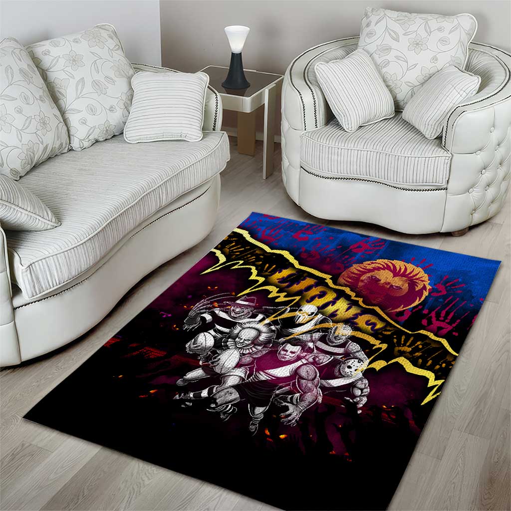 Step Into Horror Domain Lions Football Area Rug Halloween Horror Movie Characters - Aussie Hoodie