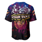 Step Into Horror Domain Lions Football Baseball Jersey Halloween Horror Movie Characters - Aussie Hoodie