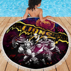 Step Into Horror Domain Lions Football Beach Blanket Halloween Horror Movie Characters - Aussie Hoodie