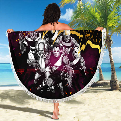 Step Into Horror Domain Lions Football Beach Blanket Halloween Horror Movie Characters - Aussie Hoodie