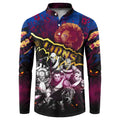 Step Into Horror Domain Lions Football Button Sweatshirt Halloween Horror Movie Characters - Aussie Hoodie