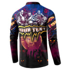 Step Into Horror Domain Lions Football Button Sweatshirt Halloween Horror Movie Characters - Aussie Hoodie