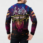 Step Into Horror Domain Lions Football Button Sweatshirt Halloween Horror Movie Characters - Aussie Hoodie