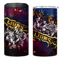 Step Into Horror Domain Lions Football 4 in 1 Can Cooler Tumbler Halloween Horror Movie Characters - Aussie Hoodie