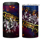 Step Into Horror Domain Lions Football 4 in 1 Can Cooler Tumbler Halloween Horror Movie Characters - Aussie Hoodie