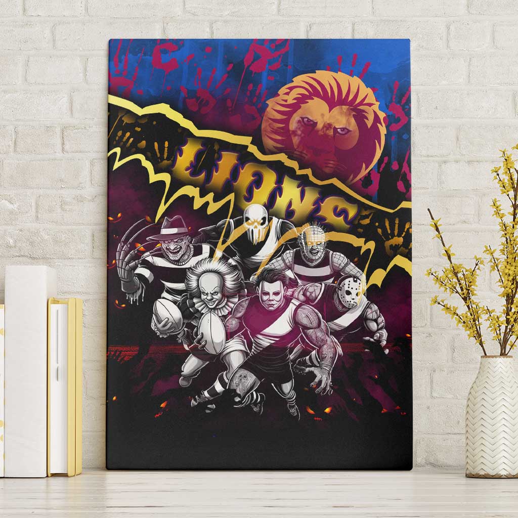 Step Into Horror Domain Lions Football Canvas Wall Art Halloween Horror Movie Characters - Aussie Hoodie