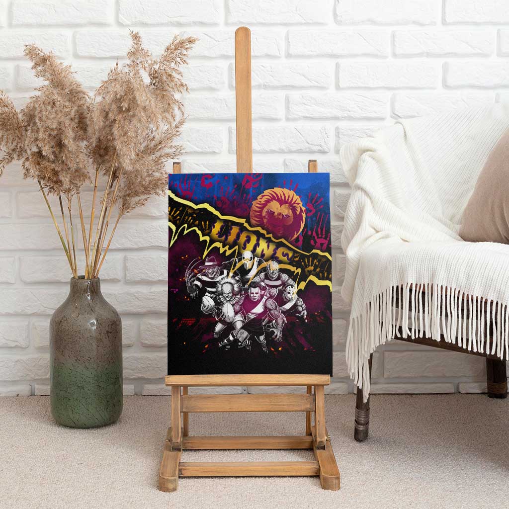 Step Into Horror Domain Lions Football Canvas Wall Art Halloween Horror Movie Characters - Aussie Hoodie