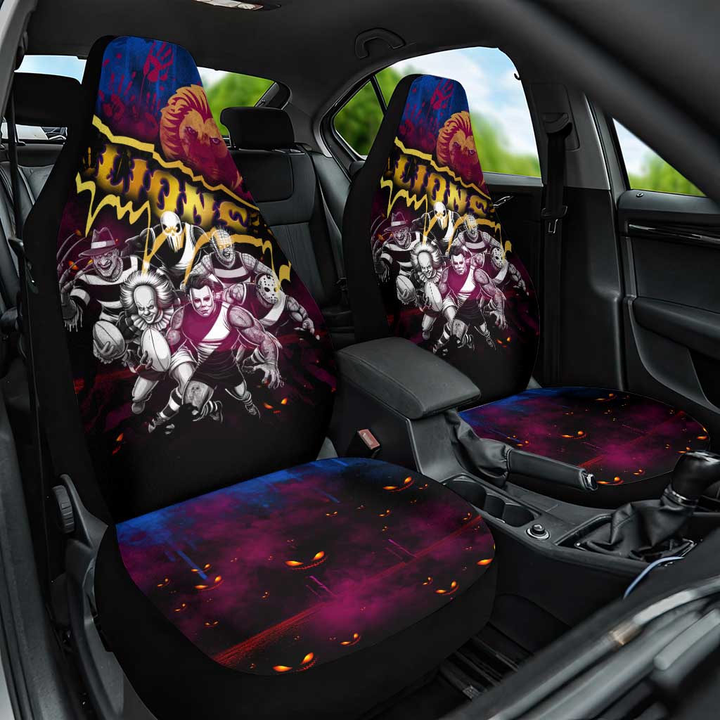 Step Into Horror Domain Lions Football Car Seat Cover Halloween Horror Movie Characters - Aussie Hoodie