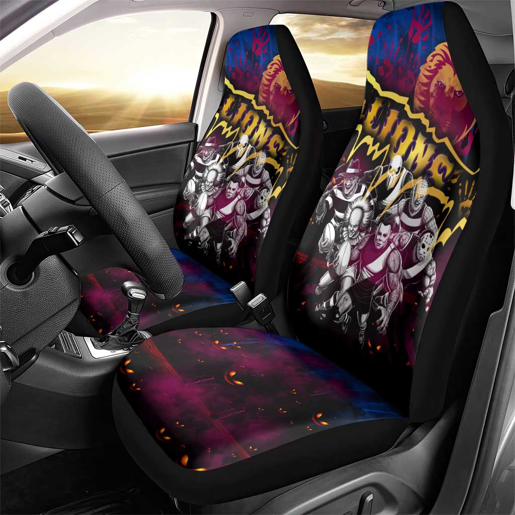 Step Into Horror Domain Lions Football Car Seat Cover Halloween Horror Movie Characters - Aussie Hoodie