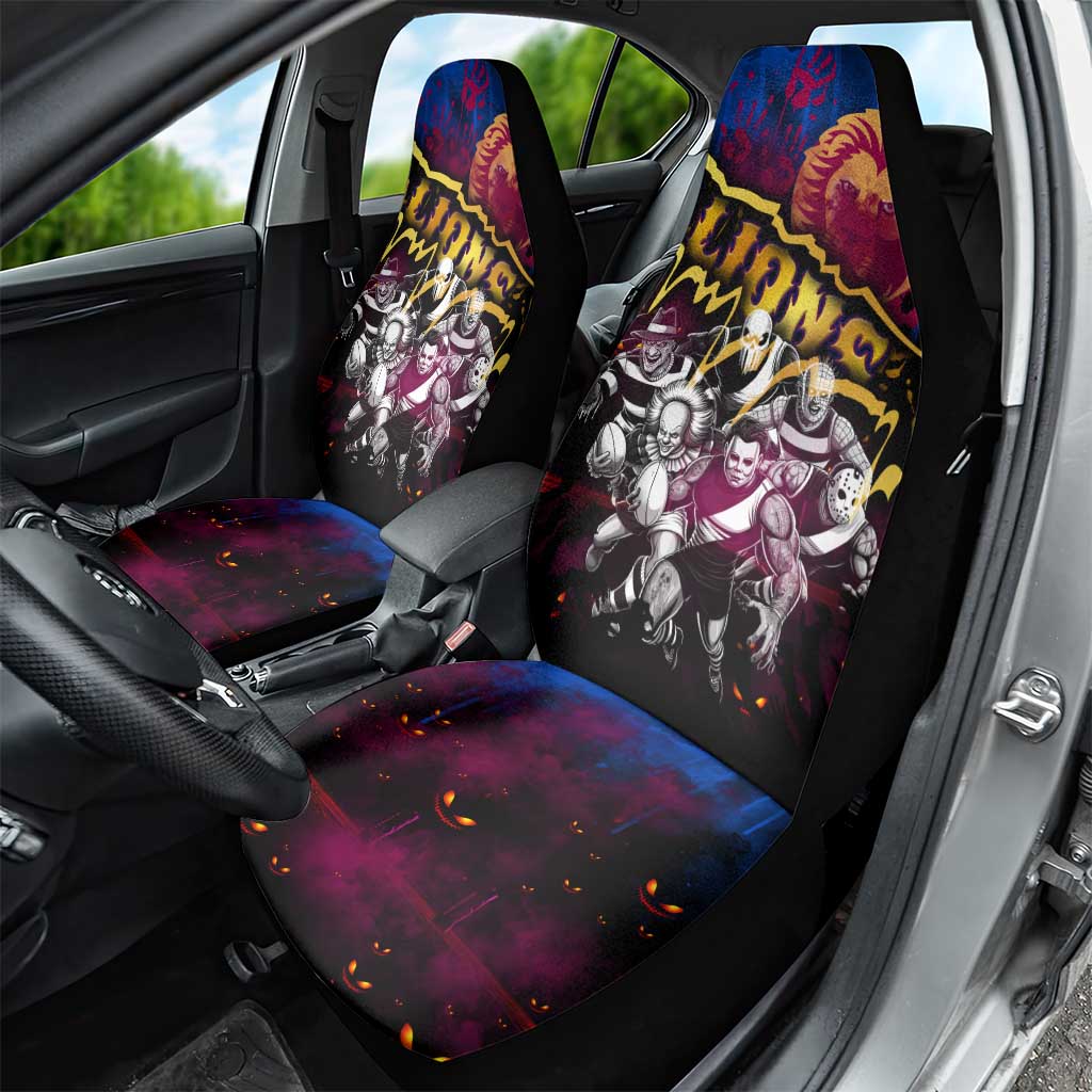 Step Into Horror Domain Lions Football Car Seat Cover Halloween Horror Movie Characters - Aussie Hoodie