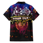 Step Into Horror Domain Lions Football Family Matching Long Sleeve Bodycon Dress and Hawaiian Shirt Halloween Horror Movie Characters - Aussie Hoodie