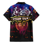 Step Into Horror Domain Lions Football Family Matching Mermaid Dress and Hawaiian Shirt Halloween Horror Movie Characters - Aussie Hoodie