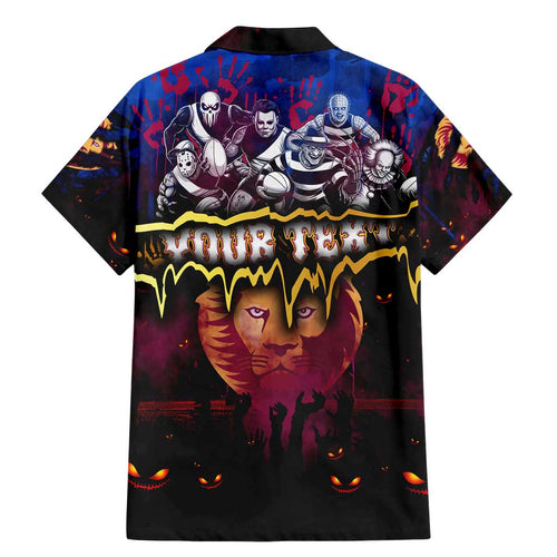 Step Into Horror Domain Lions Football Family Matching Mermaid Dress and Hawaiian Shirt Halloween Horror Movie Characters - Aussie Hoodie