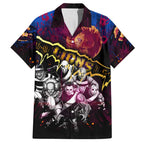 Step Into Horror Domain Lions Football Family Matching Off Shoulder Maxi Dress and Hawaiian Shirt Halloween Horror Movie Characters - Aussie Hoodie