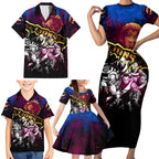 Step Into Horror Domain Lions Football Family Matching Short Sleeve Bodycon Dress and Hawaiian Shirt Halloween Horror Movie Characters - Aussie Hoodie