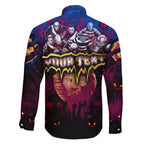 Step Into Horror Domain Lions Football Family Matching Summer Maxi Dress and Hawaiian Shirt Halloween Horror Movie Characters - Aussie Hoodie