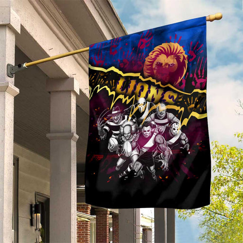 Step Into Horror Domain Lions Football Garden Flag Halloween Horror Movie Characters - Aussie Hoodie