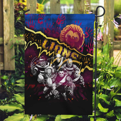 Step Into Horror Domain Lions Football Garden Flag Halloween Horror Movie Characters - Aussie Hoodie