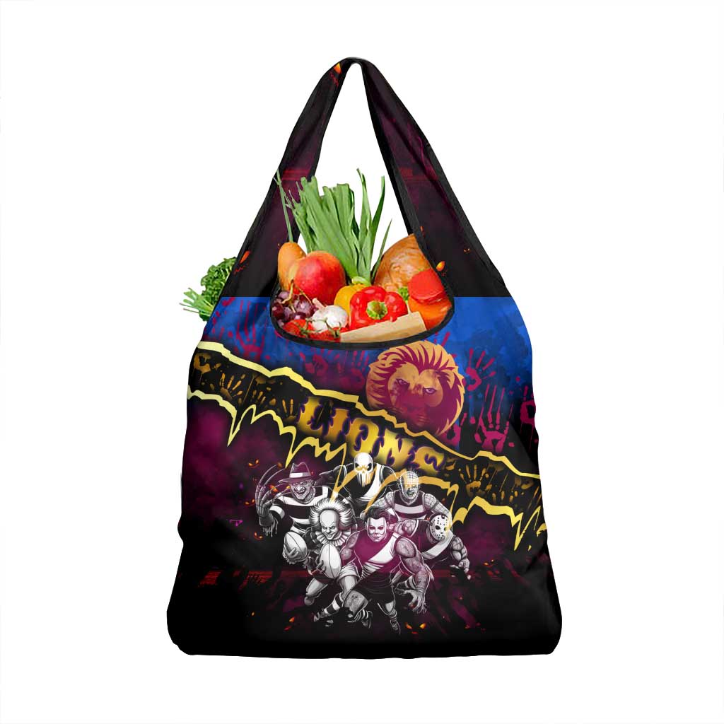 Step Into Horror Domain Lions Football Grocery Bag Halloween Horror Movie Characters - Aussie Hoodie