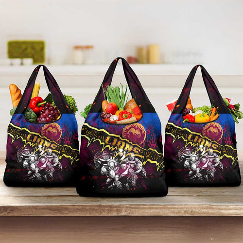 Step Into Horror Domain Lions Football Grocery Bag Halloween Horror Movie Characters - Aussie Hoodie