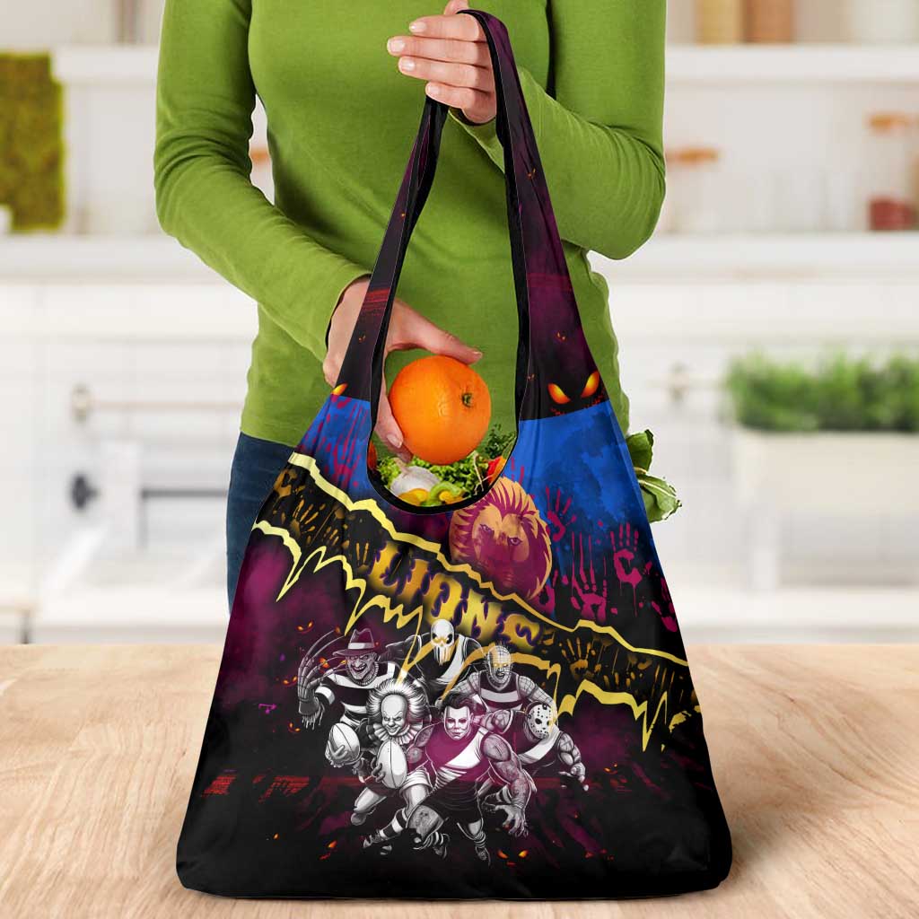 Step Into Horror Domain Lions Football Grocery Bag Halloween Horror Movie Characters - Aussie Hoodie