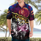 Step Into Horror Domain Lions Football Hawaiian Shirt Halloween Horror Movie Characters - Aussie Hoodie