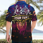 Step Into Horror Domain Lions Football Hawaiian Shirt Halloween Horror Movie Characters - Aussie Hoodie