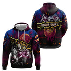 Step Into Horror Domain Lions Football Hoodie Halloween Horror Movie Characters - Aussie Hoodie