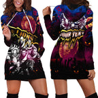 Step Into Horror Domain Lions Football Hoodie Dress Halloween Horror Movie Characters - Aussie Hoodie