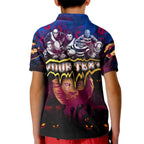 Step Into Horror Domain Lions Football Kid Polo Shirt Halloween Horror Movie Characters - Aussie Hoodie