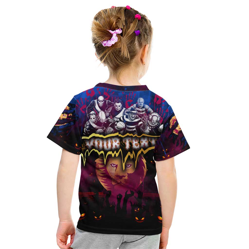 Step Into Horror Domain Lions Football Kid T Shirt Halloween Horror Movie Characters - Aussie Hoodie