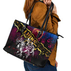 Step Into Horror Domain Lions Football Leather Tote Bag Halloween Horror Movie Characters - Aussie Hoodie