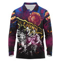 Step Into Horror Domain Lions Football Long Sleeve Polo Shirt Halloween Horror Movie Characters - Aussie Hoodie