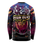 Step Into Horror Domain Lions Football Long Sleeve Shirt Halloween Horror Movie Characters - Aussie Hoodie