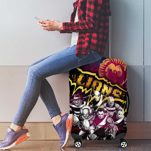Step Into Horror Domain Lions Football Luggage Cover Halloween Horror Movie Characters - Aussie Hoodie
