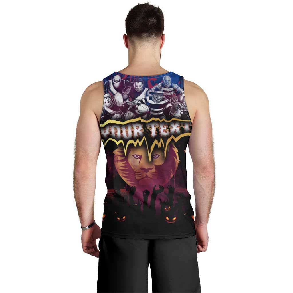 Step Into Horror Domain Lions Football Men Tank Top Halloween Horror Movie Characters - Aussie Hoodie