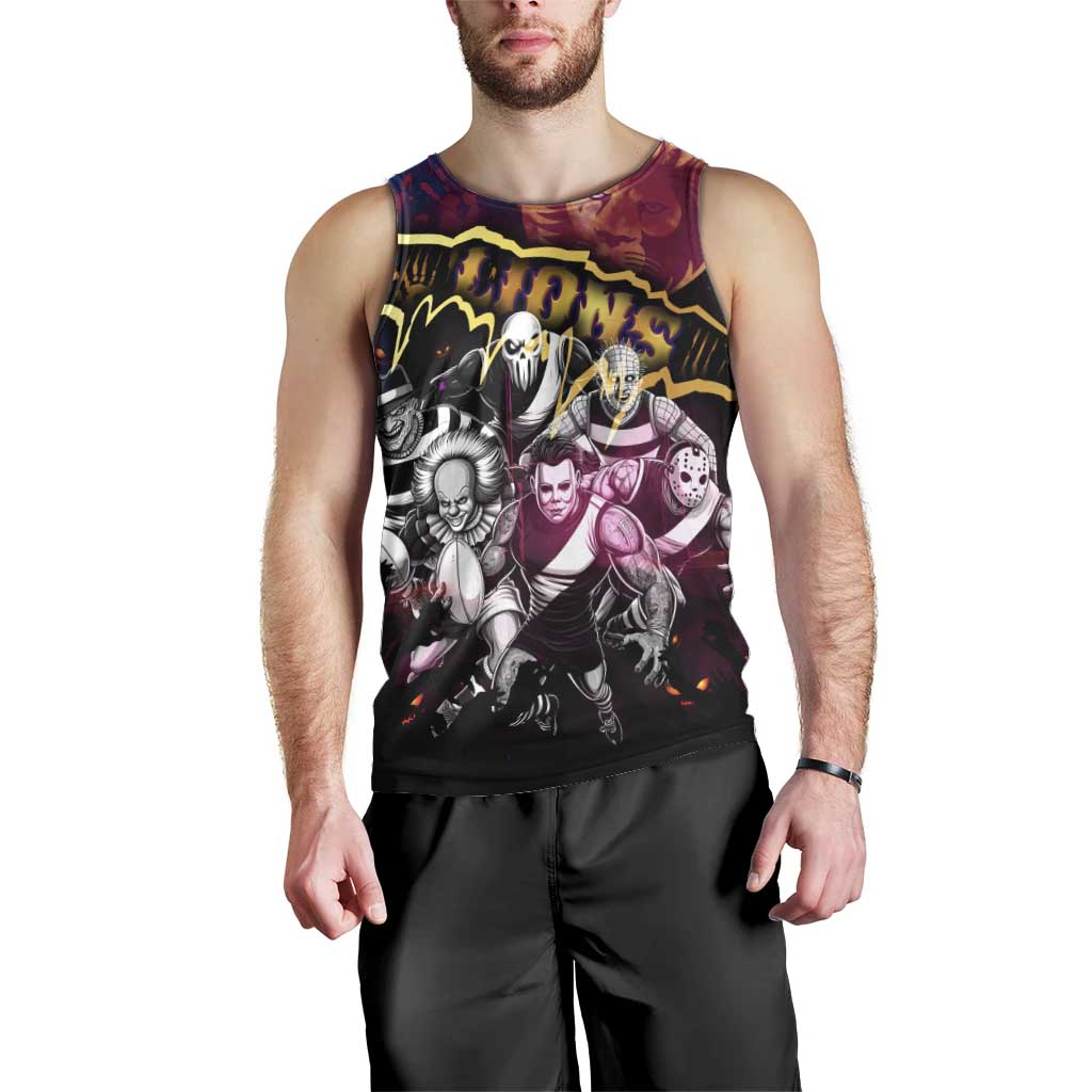Step Into Horror Domain Lions Football Men Tank Top Halloween Horror Movie Characters - Aussie Hoodie
