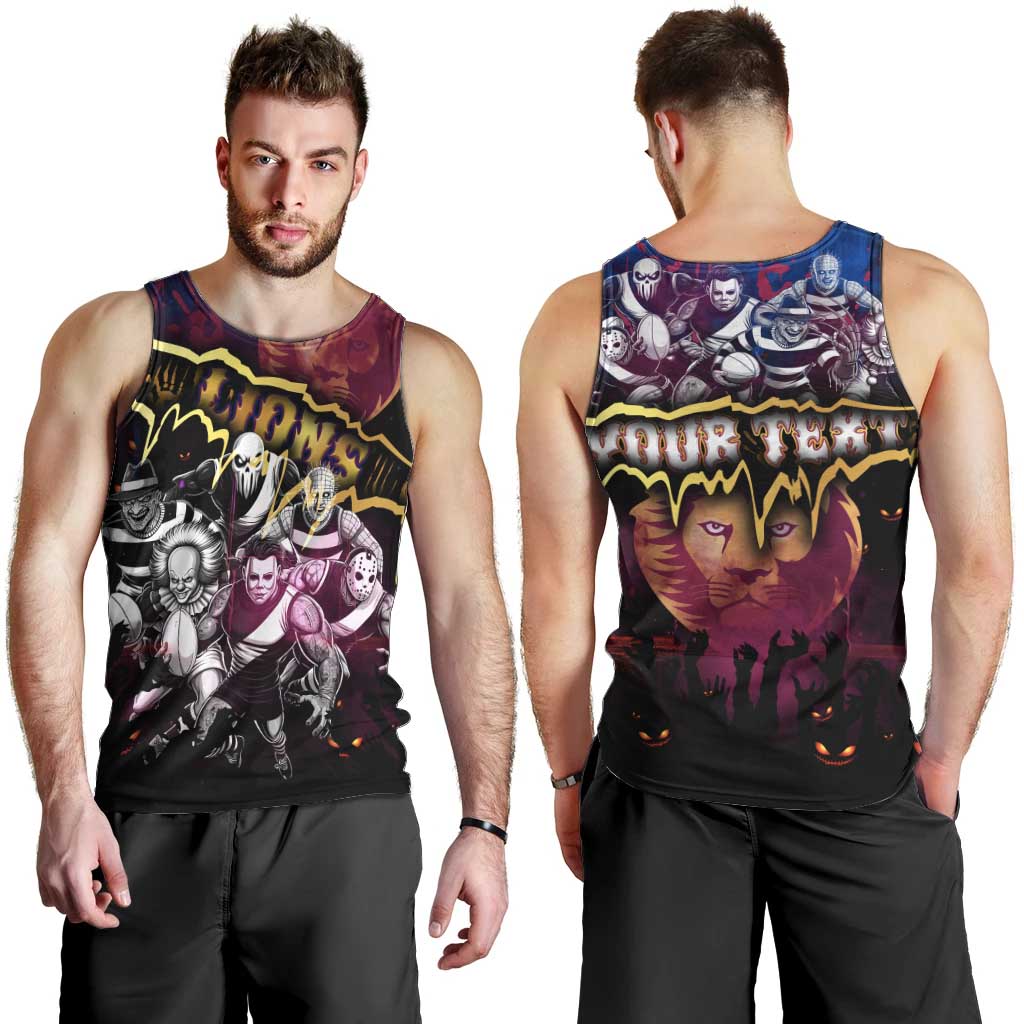 Step Into Horror Domain Lions Football Men Tank Top Halloween Horror Movie Characters - Aussie Hoodie