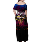 Step Into Horror Domain Lions Football Off Shoulder Maxi Dress Halloween Horror Movie Characters - Aussie Hoodie