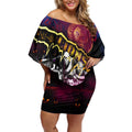 Step Into Horror Domain Lions Football Off Shoulder Short Dress Halloween Horror Movie Characters - Aussie Hoodie
