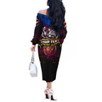 Step Into Horror Domain Lions Football Off The Shoulder Long Sleeve Dress Halloween Horror Movie Characters - Aussie Hoodie