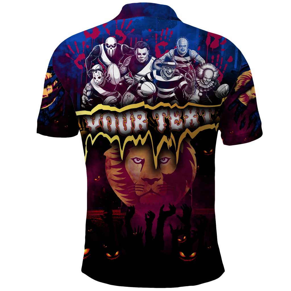 Step Into Horror Domain Lions Football Polo Shirt Halloween Horror Movie Characters - Aussie Hoodie